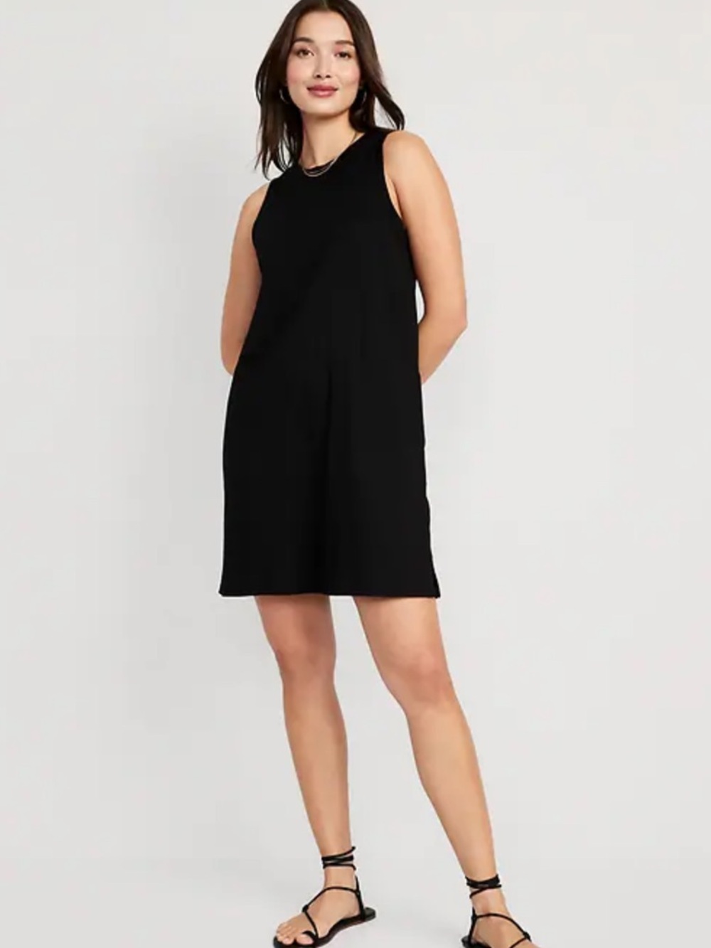 Old Navy Black Sleeveless Mini Shift Dress